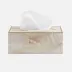 Palermo Ii Tissue Box Rectangular Straight Faux Clamstone With Brass