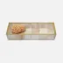 Palermo Ii Medium Tray Rectangular Tapered Faux Clamstone With Brass