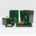 Palm Beach Emerald Brush Holder 3"L x 3"W x 4.5"H