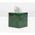 Palm Beach Emerald Tissue Box Square Straight Shell