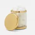 Pomaria Brushed Gold Canister Large Round Glass/Stainless Steel