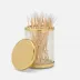 Pomaria Brushed Gold Canister Small Round Glass/Stainless Steel