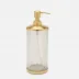 Pomaria Brushed Gold Soap Pump Xl Round Glass/Stainless Steel