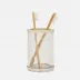Pomaria Brushed Silver Brush Holder 3"D x 4.5"H