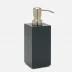 Quincy Matte Navy Soap Pump Square Straight Lacquered Wood