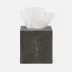 Tenby Cool Gray Tissue Box Square Straight Realistic Faux Shagreen