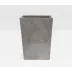 Veneto Gray Polished Wastebasket Square Tapered Marble