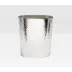 Verum Shiny Nickel Wastebasket Oval Hammered Metal
