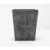 Crosby Cool Gray Wastebasket Rectangular Tapered Realistic Faux Shagreen