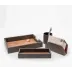 Crosby Dark Mushroom Letter Tray Set Letter Tray: 13"L x 10"W x 2"H, Envelope Holder: 7.5"L x 2"W x 4.5"H, Pencil Holder: 3.5"D x 4"H, Pencil Tray: 10"L x 3.5"W x 1.5"H, Pencil Tray: 10"L x 3.5"W x 1.5"H