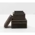 Hyde Brown Box Set Square: 5"L x 5"W x 3"H, 4"L x 4"W x 2.5"H, Set of 2