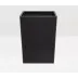 Larne Black Wastebasket Rectangular Tapered Full-Grain Leather