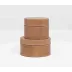 Leon Aged Camel, Set Of 2 Round Boxes Full-Grain Leather