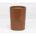 Leon Aged Camel Wastebasket Round Full-Grain Leather