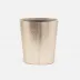 Viana Gold Foil Wastebasket Oval Full-Grain Leather