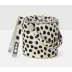 Bandar Dalmatian Print Ice Bucket W/ Tong Round Hair-On-Hide