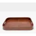 Bristol Tobacco Leather Tray Rectangular With Rounded Edges Full-Grain Leather