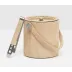 Browmley Beige, Ice Bucket w/ Tongs, Round, Hair-On-Hide