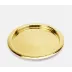 Winsford Shiny Brass Tray Round Etched Metal