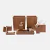 Harper Dark Teak Bath Canister 4"L x 4"W x 4.5"H