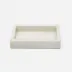 Arles White Soap Dish Rectangular Straight Faux Horn