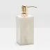Arles White Soap Pump Square Straight Faux Horn