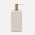 Arles White Xl Soap Pump Square Straight Faux Horn