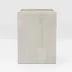 Arles White Wastebasket Square Straight Faux Horn