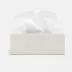Arles White Tissue Box Rectangular Straight Faux Horn