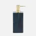 Arles Navy Soap Pump Xl Square Straight Faux Horn