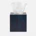 Arles Navy Tissue Box Square Straight Faux Horn