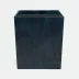 Arles Navy Wastebasket Rectangular Tapered Faux Horn