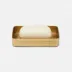 Adelaide Matte Gold Soap Dish Rectangular Straight Brass
