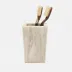 Athlone Beige Brush Holder Square Tapered Marble