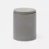 Cordoba Gray Burlap Bath Canister 3"D x 4"H