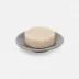 Cordoba Gray Burlap Soap Dish 5"D x 1"H