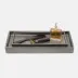 Cordoba Gray Burlap Trays 11.5"L x 6.5"W x 1.5"H, 14"L x 8.5"W x 1.5"H Set of 2
