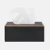 Manchester Black Tissue Box Rectangular Straight Realistic Faux Shagreen