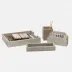 Hyde Gray Set: Letter Tray Envelope Holder Pencil Tray And Pencil Holder Hair-On-Hide