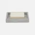 Arles Light Gray Soap Dish Rectangular Straight Faux Horn
