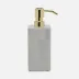 Arles Light Gray Soap Pump Square Straight Faux Horn