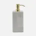 Arles Light Gray Soap Pump Xl Square Straight Faux Horn