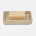 Callas Gold/White Soap Dish Rectangular Straight Lacquered Eggshell