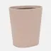 Asby Dusty Rose Wastebasket Oval Full-Grain Leather