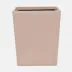 Asby Dusty Rose Wastebasket Rectangular Tapered Full-Grain Leather