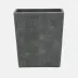 Bradford Cool Gray/Silver Wastebasket Rectangular Tapered Realistic Faux Shagreen/Stainless Stee