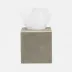 Bradford Sand/Gold Tissue Box Square Straight Realistic Faux Shagreen/Brass