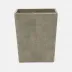 Bradford Sand/Gold Wastebasket Square Tapered Realistic Faux Shagreen/Brass