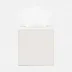 Victoria White Tissue Box Square Straight Full-Grain Leather