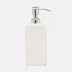 Victoria White Soap Pump Square Straight Full-Grain Leather